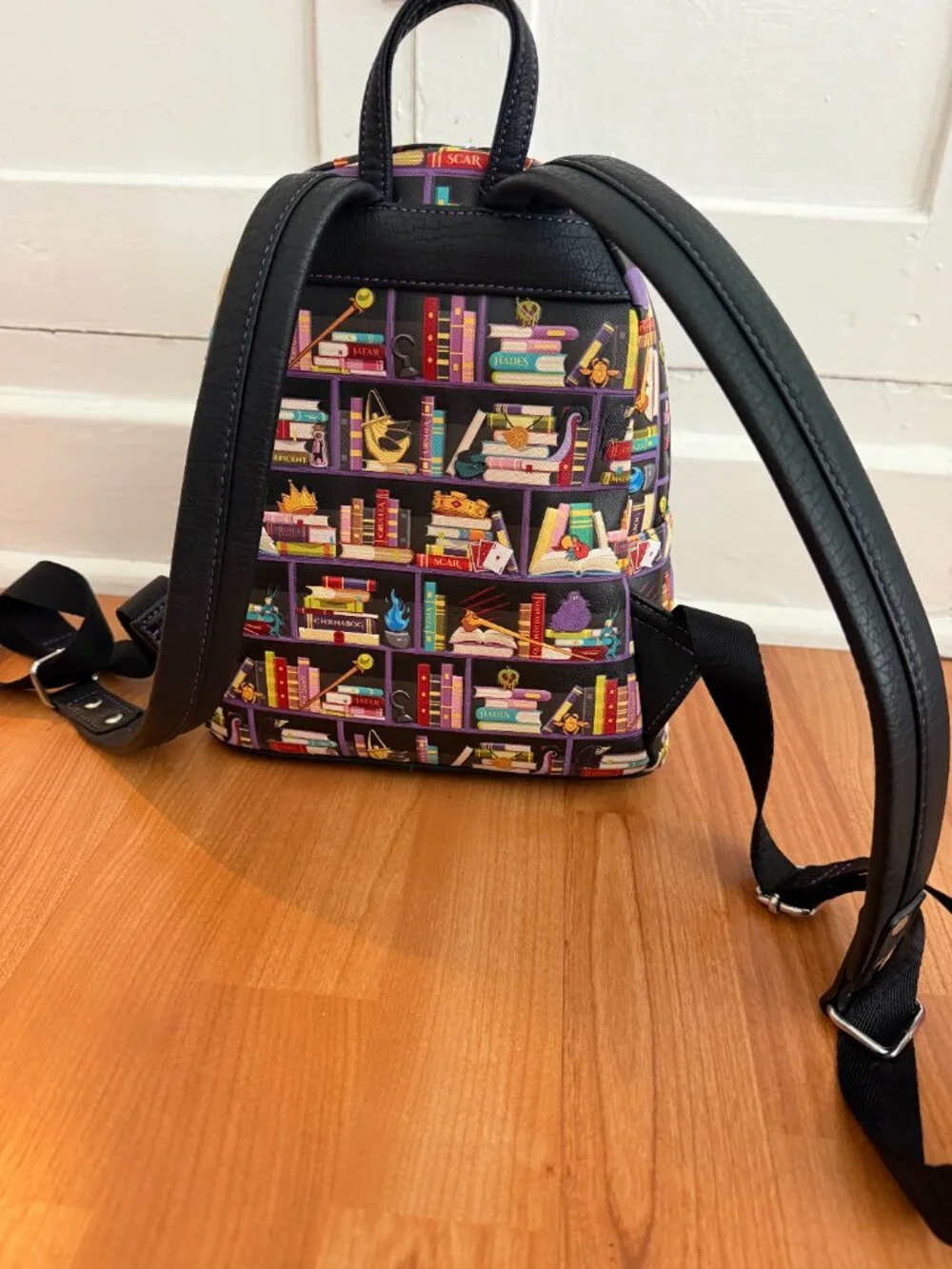 Loungefly Disney Villains Books Mini Backpack Maleficent Jafar Hades Ursula USED